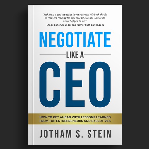 Book Cover for "Negotiate Like a CEO" Design by DZINEstudio™