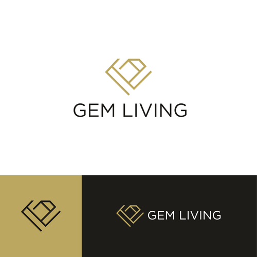 Geometrical, minimalist, modern brand design for Gem Living Design by ankhistos