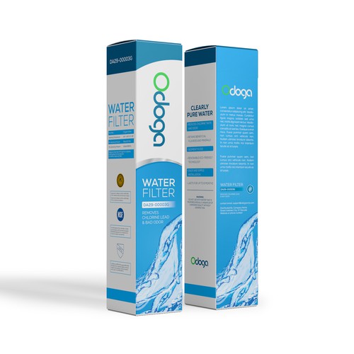 Looking for modern & luxurious redesign of water filter packaging Design by syakuro