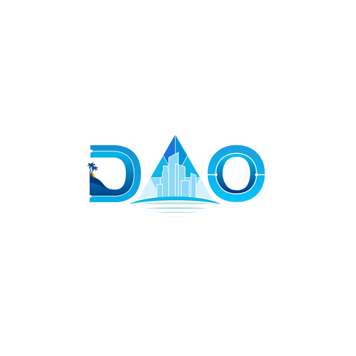 Logo — island DAO — let's buy an island — Ethereum blockchain Diseño de journeydsgn