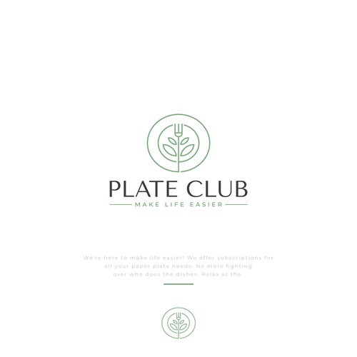 "I created the first paper plate subscription company logo!" - Your next claim to fame Design by D Better Design