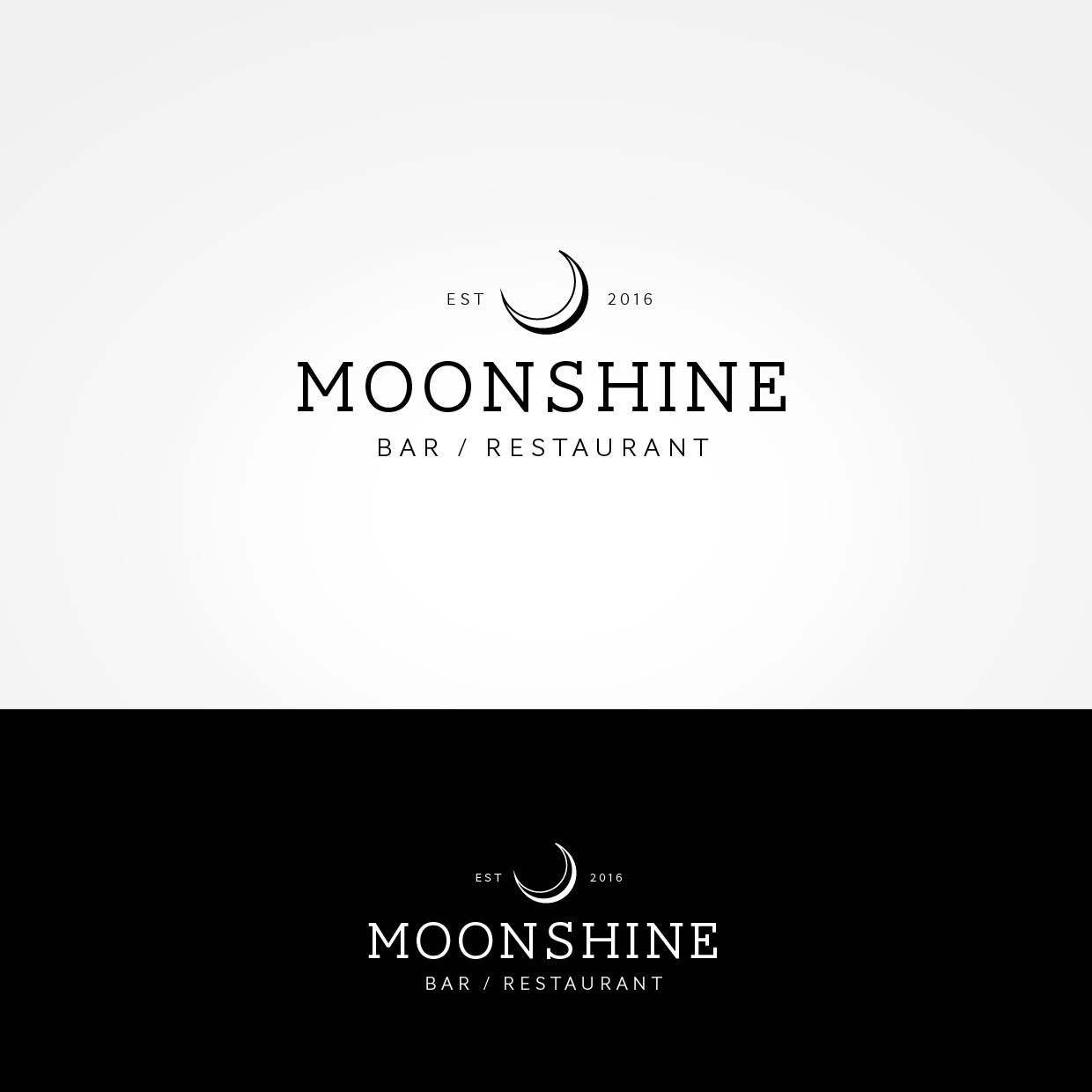 Moonlight logo with the title 'Bar logo concept'