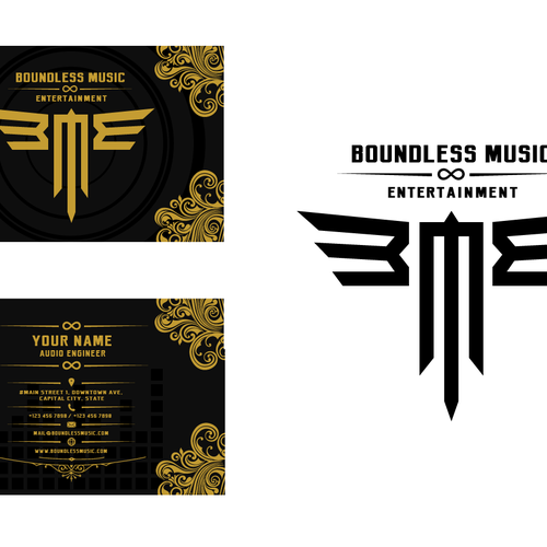 Design creative luxurious logo and business card for record label Design by Psyraid™