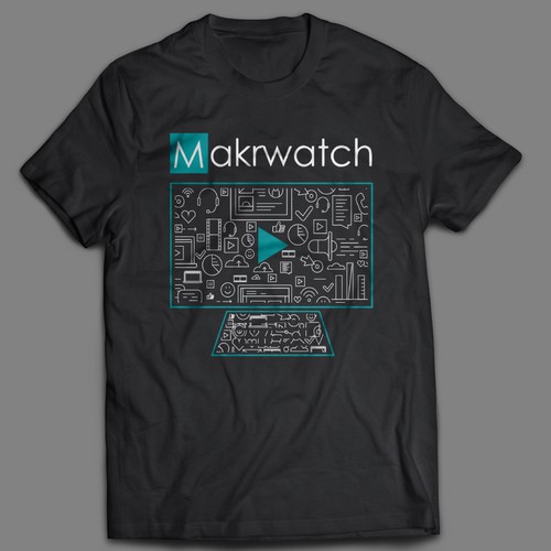 "Create a cool startup t-shirt for a tech company in the entertainment business " Design by DeftArts