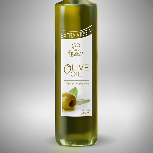 Epicure Olive Oil label Design Design by GRAFANNA Packaging