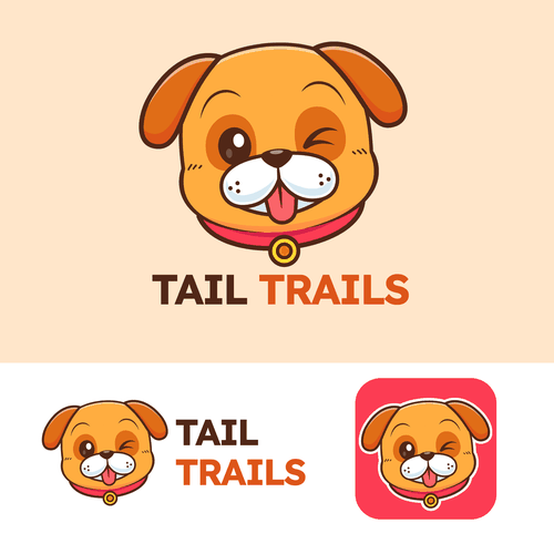 Design a CUTE Dog Mascot Logo for a Mobile App Design réalisé par Adhee Pratama