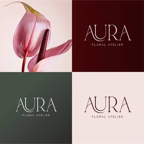 "Modern minimalistic yet attractive design for private sophisticated floral atelier" winning Logo design
