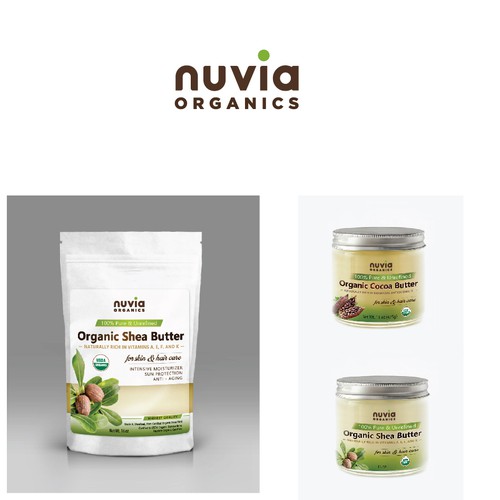 **Easy $$$ **Create a nice look for my new Organic brand name "nuvia"!!** Design by curve&line