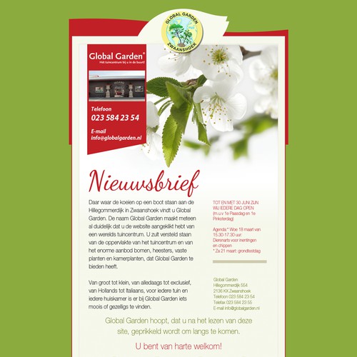 Global Garden newsletter redesign Design by graphixeu