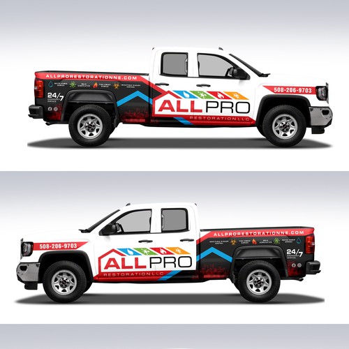 Design New vehicle Wrap for a Restoration truck por Duha™