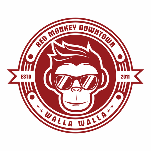 new monkey logo Design by d'jront