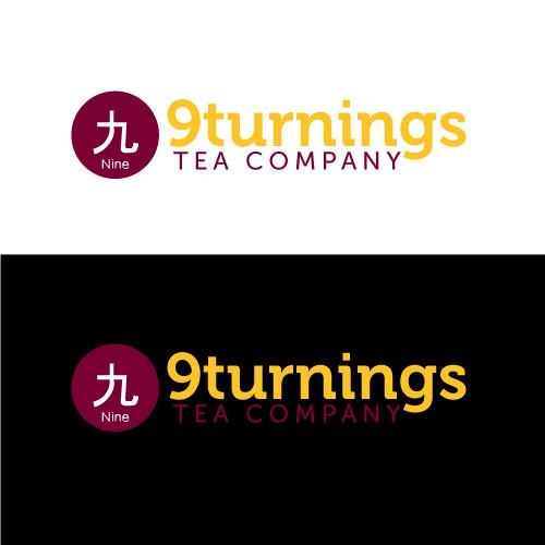 Tea Company logo: The Nine Turnings Tea Company Diseño de moltoallegro