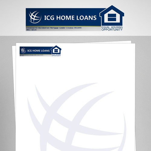 New stationery wanted for ICG Home Loans Réalisé par RSD
