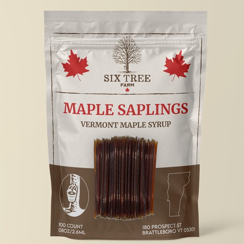 First ever production Maple Syrup Stick label Design by Pronota