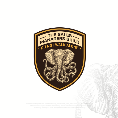 "Create a Timeless Crest Logo for the Sales Managers Guild (Featuring a Custom Octofant Mascot)" winning Logo design