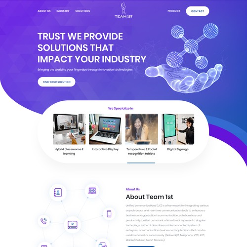 Technology Solutions Provider Website Design Framework Design by FuturisticBug