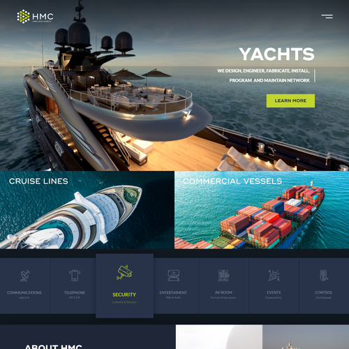 Designs | Website Redesign for Unique Superyacht and Cruise Ship ...
