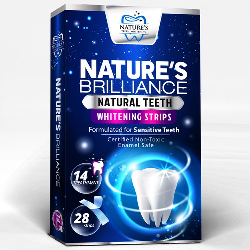 Natural Design Needed for Nature's Brilliance Whitening Strips Design by agooshe