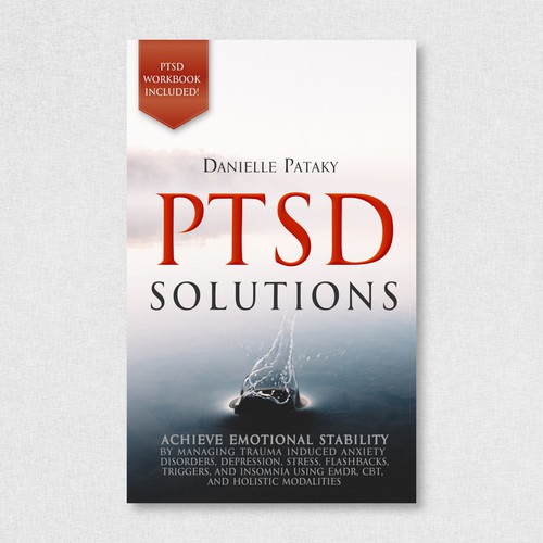 Captivating book cover design that shows the feelings associated with healing from PTSD trauma Design by WendyNDesign