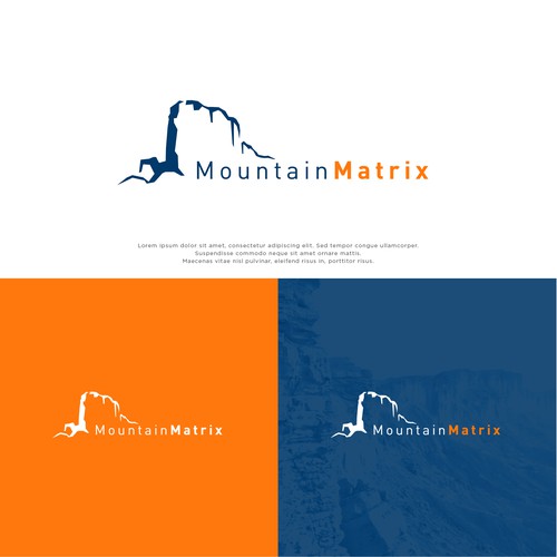 Mountain Matrix Logo Design by Jack in Black