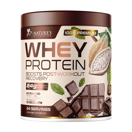 Tasty Whey Protein Chocolate Design Needed for Nature's Nutrition Design by UnderTheSea™