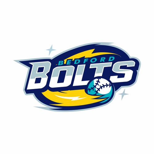 Team logo for the Bedford Bolts girls softball team Design by komobabus