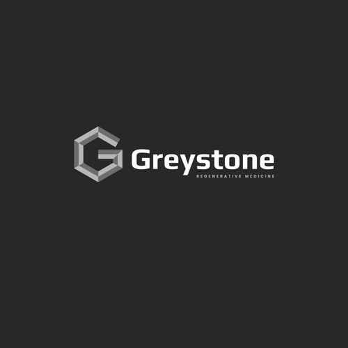 I like the lettering of Greystone here.  And then below Greystone a grey, stone-like structure with mortar or joints in  Design réalisé par Junaid.J