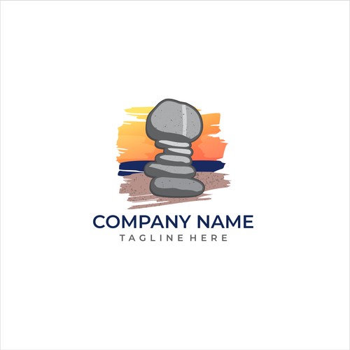 Stone formation picture as logo for coaching business Design by Lure Studio