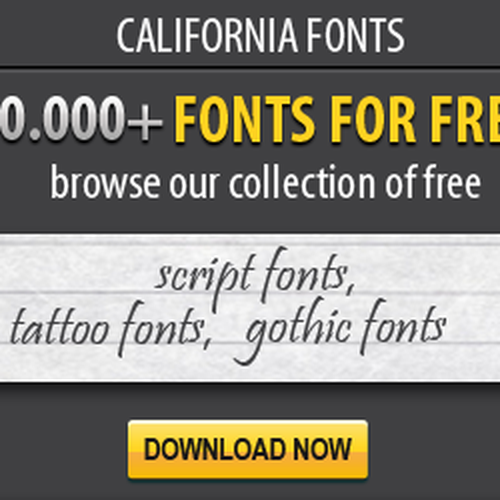 California Fonts needs Banner ads Réalisé par PANNTTERA
