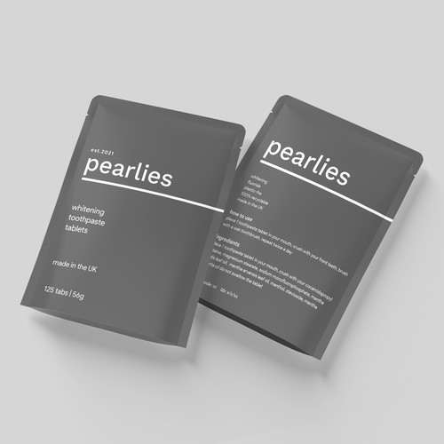 Design an attractive refill pack for a trendy new toothpaste tablet brand Design by farhanubaid