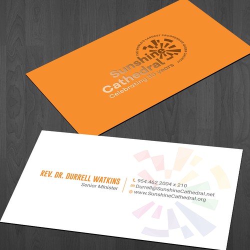 Business Card for Growing Progressing LGBTQ Church Design by a r t  ^ s t a r