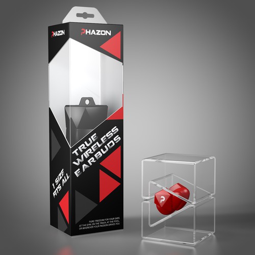 Phazon (wireless earbuds) needs an outstanding packaging Design by cabinet