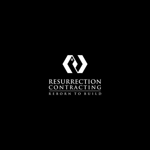 "Reborn To Build" construction company logo. Design by piyel black