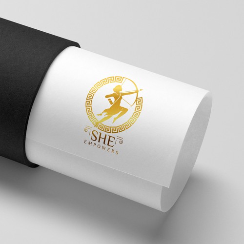 SHEempowers - luxurious design of a woman preferrably in some kind of a circle to appeal to women professionals Design by Nag Creative