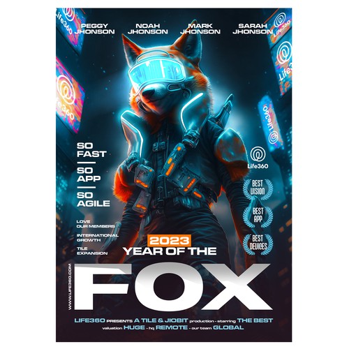 Life360 2023 Year of the Fox Poster Design by CREA CO