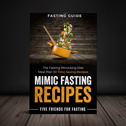 Design a fancy cover+basic layout for an e-book-based recipe book for the new fasting technique FMD Design von Yna