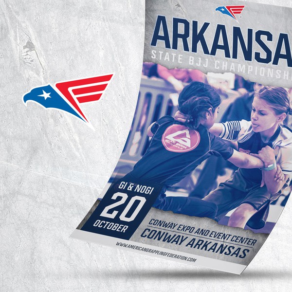 Design by Prana.id titled "Fighting Poster Design for Brazilian Ji Jutsu (BJJ) Championship"