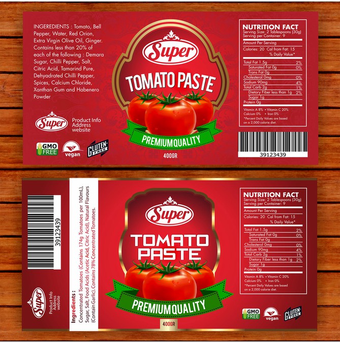 We need a new label for our tomato paste 