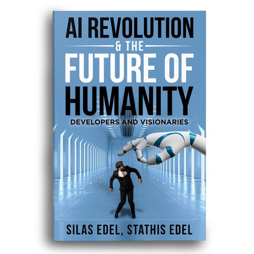 Futuristic AI Book Cover - AI vs Humans/Dark Design by Bigpoints