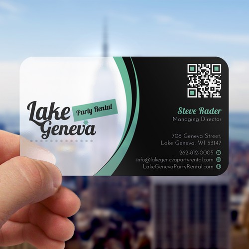 Party Rental Business Card Réalisé par Upwork