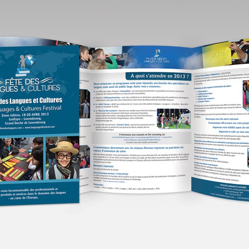 brochure design for Fête des Langues et Cultures – Languages & Cultures Festival  Diseño de Grecoriof