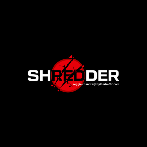 shREDder Logo.  Software that SHREDS red traffic signals. Design von Greey Design