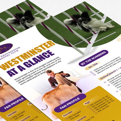 Design a Highlight Sheet for the iconic Westminster Kennel Club Dog Show! Design réalisé par Alphabet ♥