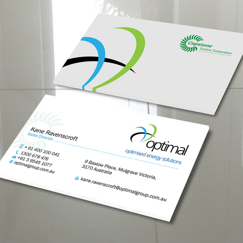 Create new business cards for Optimal Group Diseño de bleubird