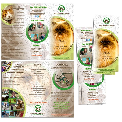 Help us re-brand Boulder's Natural Animal Hospital with a NEW BROCHURE!! Design por merack