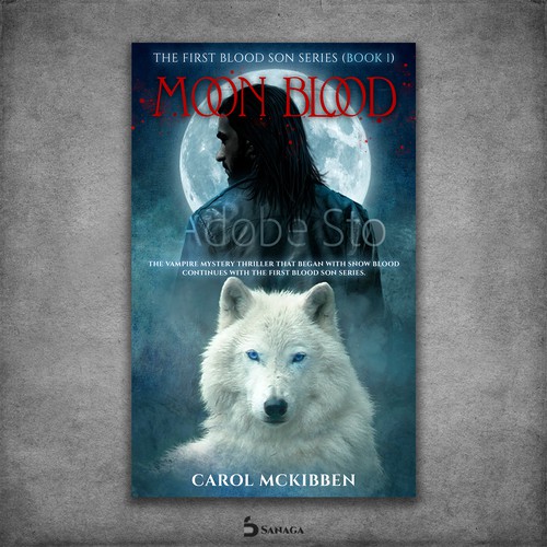 Moon Blood *Fantasy* *Thriller* the first cover for a new series! Design by Sanaga Designs