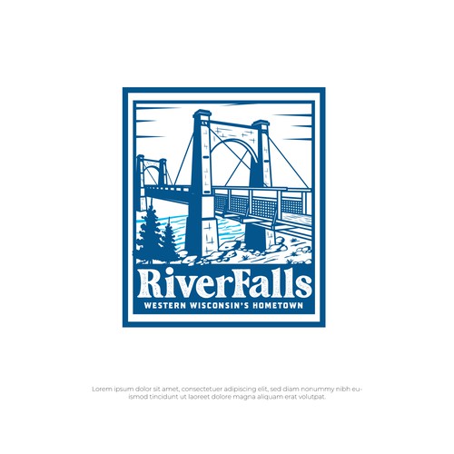 Designs | Western Wisconsin's Hometown - River Falls - Tourism Logo ...