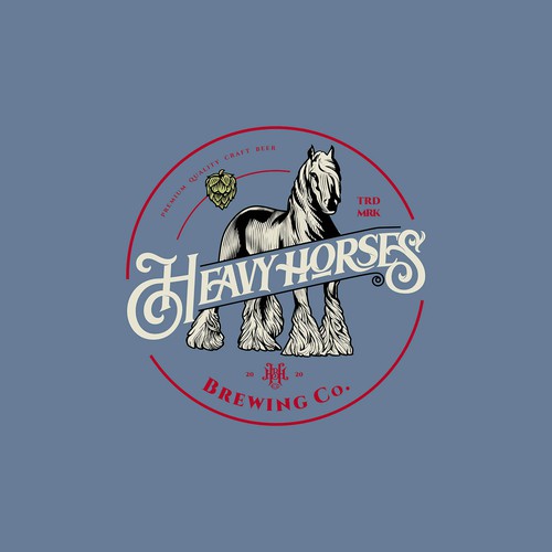 Vintage horse logo for a local brewery Design by F.canarin
