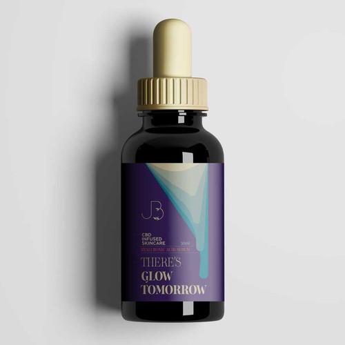 Luxury Label for CBD infused Hyaluronic Acid Serum Design by BNZO