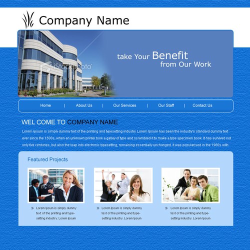 One page Website Templates Design by teertha